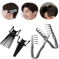1 ensemble d'outils de coiffure pour cheveux moelleux, racine de cheveux, Clip à pression moelleux, peigne à Texture large et dentée, accessoires de coiffure pour barbier 1