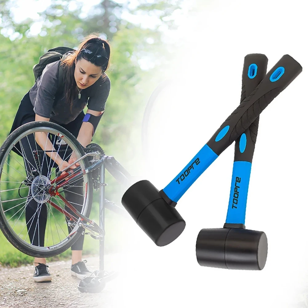 

Bicycle Repair Rubber Mallet Hammer Fiberglass Handle MTB Road Biike Crankset Chainring Headset Installation Removal Tool Hammer