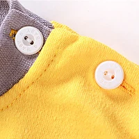 Ensembles de pyjamas en coton unisexe pour enfants, vêtements d'intérieur trempés, motif de dessin animé animal, ours, lapin, garçons, filles, quatre saisons, nouveau 6