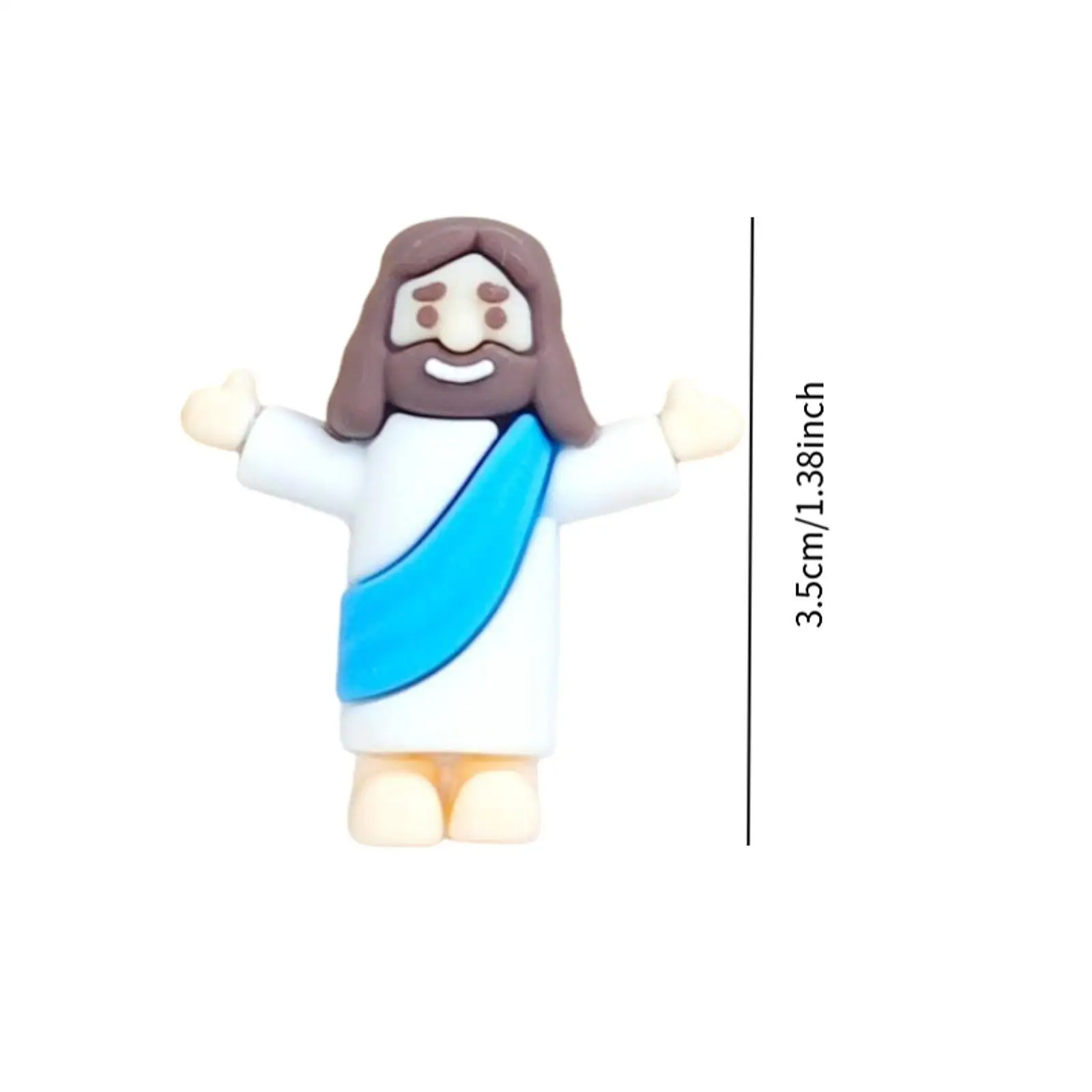 10x Mini Jesus Figurines Party Favors Easter Decorations for Shelf Gift Desk