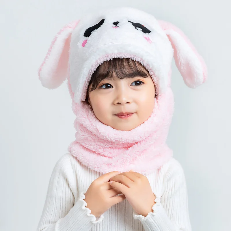 Cagoule enfant tricoté avec oreille de lapin • Enfant World