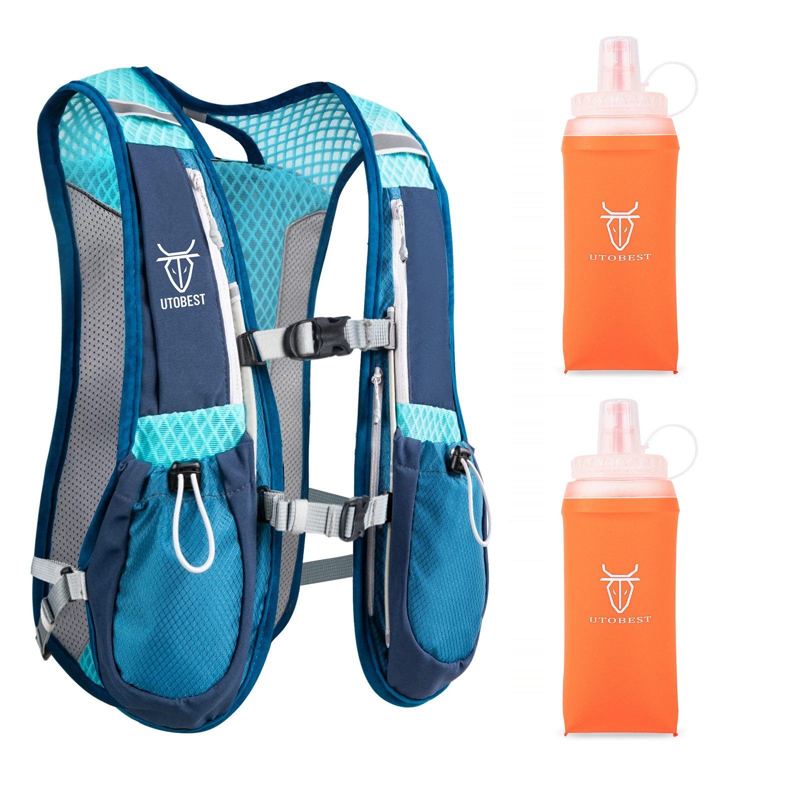 UTOBEST Lightweight Hydration Vest Running Backpack - 10L Storage, 2L Bladder, For Trail Running, Hiking, Marathon