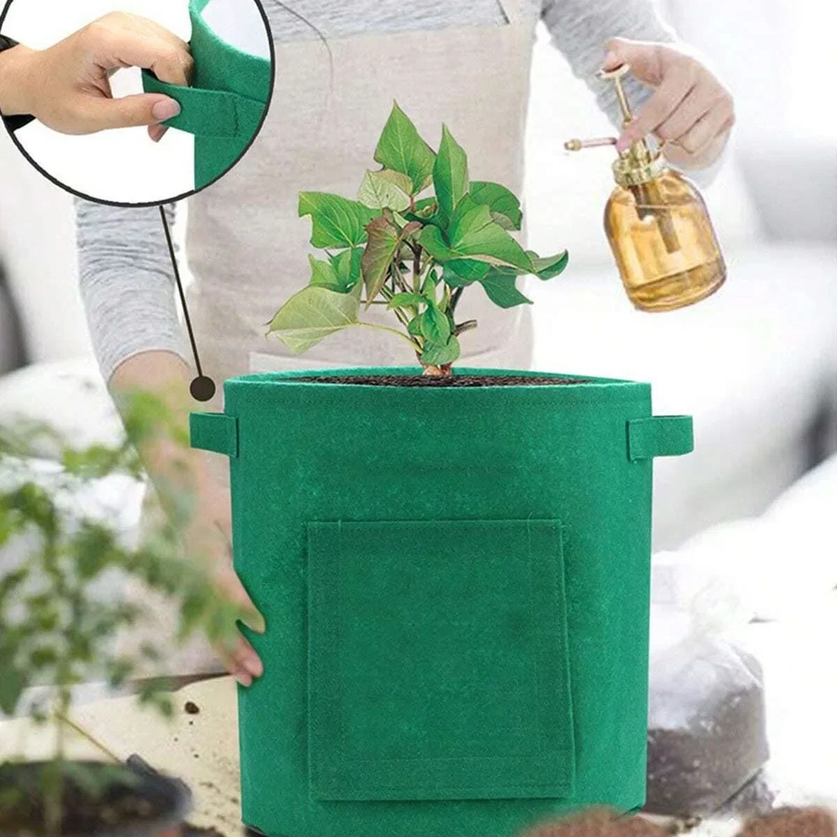 3pcs - Classic style indoor and outdoor planting containers suitable for fruit, vegetable, flower, and tree planting containers