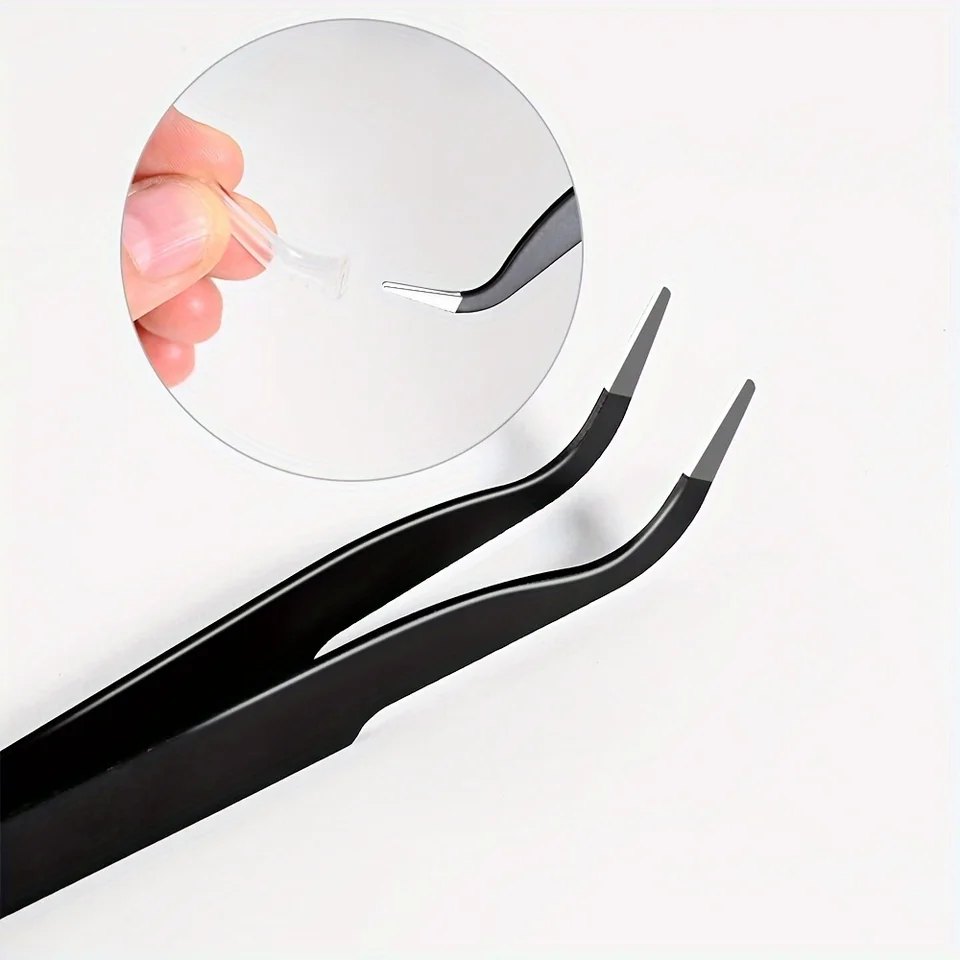 1Pcs Tweezers Set Anti-Static Tweezers Stainless Steel Tweezers for Eyelash Extension,Electronics, Jewelry-making - Straight and