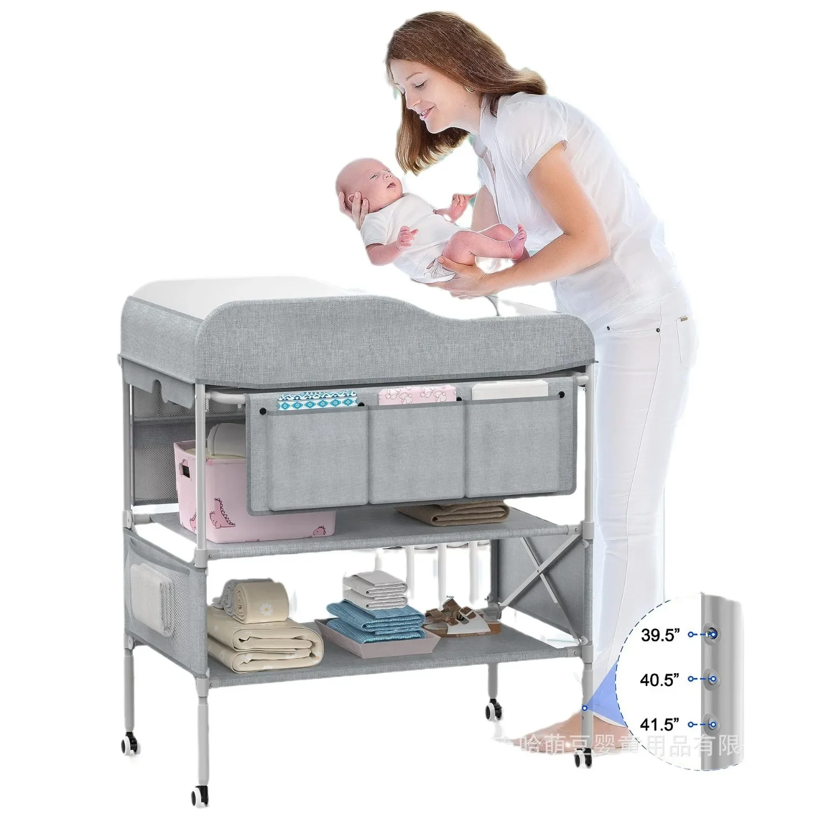Diaper Stand Baby Care Stand Diaper Table Baby Care Table Portable Folding Multifunctional Touch Household Movable