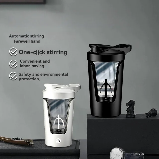 Shaker électrique pour protéines, bouteille, tasse de mélange, tasse à agitation automatique, tasse à café et lait, mélangeur Portable, bouilloire de sport et de Fitness 35 1