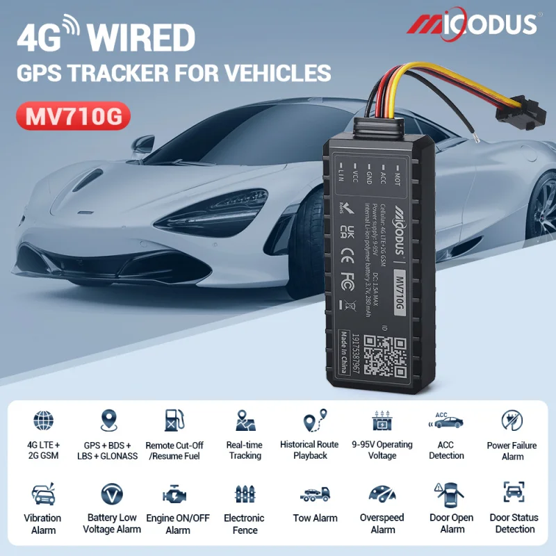 MiCODUS MV710G Vehicle Location Real Time Remote Engine Cut Off Car Tracking Device Rastreador Mini 4G Motorcycle GPS Tracker