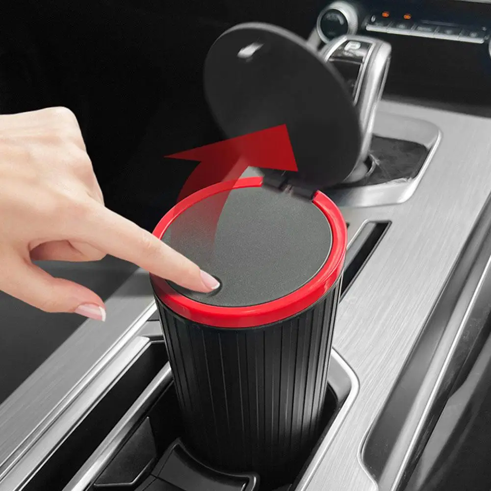 Clamshell Trash Bin Hanging Vehicle Garbage Dust Storage Pressing Organizer Mounted Trash Car Can Garbage Car Universa V9p5