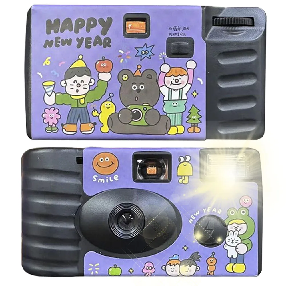 Description Picture 4 of item35mm Disposable Film Camera Built-in Flash One Time Use Camera 27 Photos Retro Camera for Birthday Parties