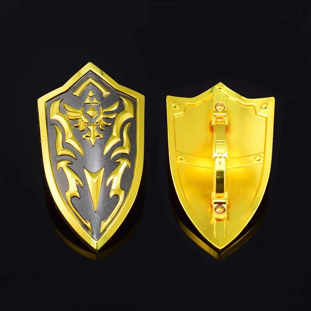 

10cm Royal Shield Link LoZ Breath of the Wild Tears of the Kingdom Game Peripherals 1:6 Metal Armor Models Crafts Collection Toy