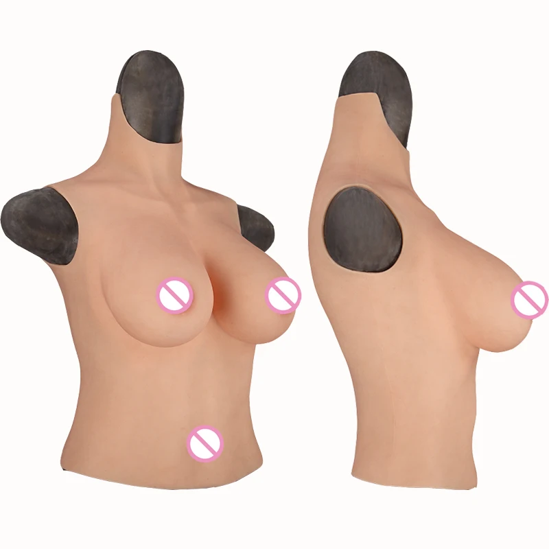 

Fake Boobs Silicone Breast Forms Half Body C/D/E Cup Realistic Tits For Crossdresser Drag Queen Shemale Transgender Ladyboy