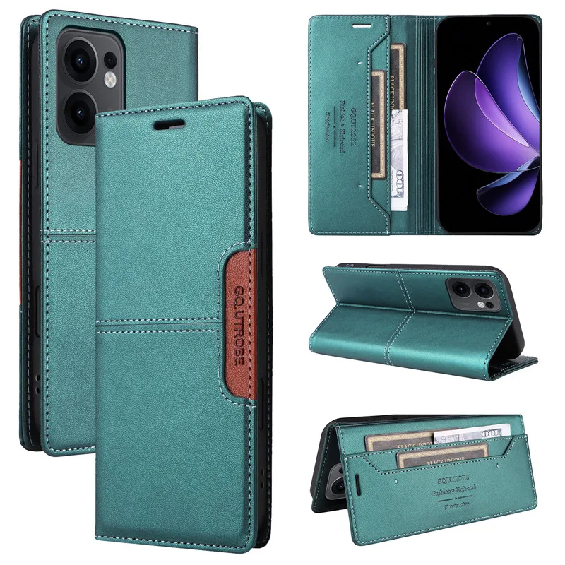 Magnetic Anti-Theft Leather Wallet Phone Flip Case Holder