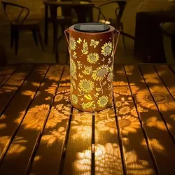 Vibrant Sunflower Glow Solar Lantern - Waterproof Outdoor Pathway and Garden Light (Warm Sunflower)