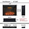 43'' Electric Fireplace Insert, Retro Recessed Fireplace Heater with Fire Crackling Sound, Remote Control, Electric Fireplace 5