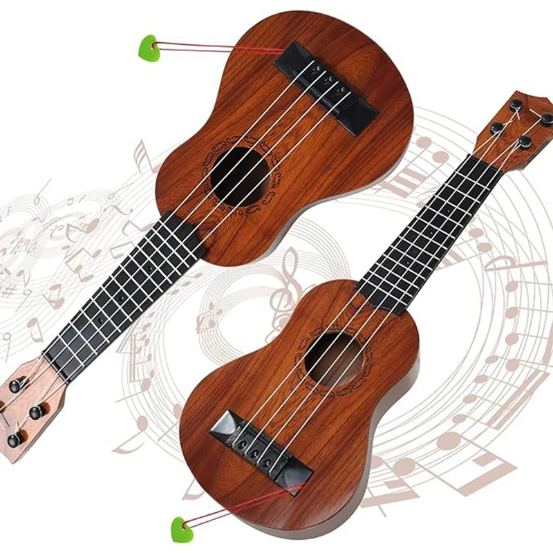 17In Kids Ukulele Guitar 4Strings Mini Guitar Children Musical Instruments Toys With Picks For Toddler Kids Boys Girls