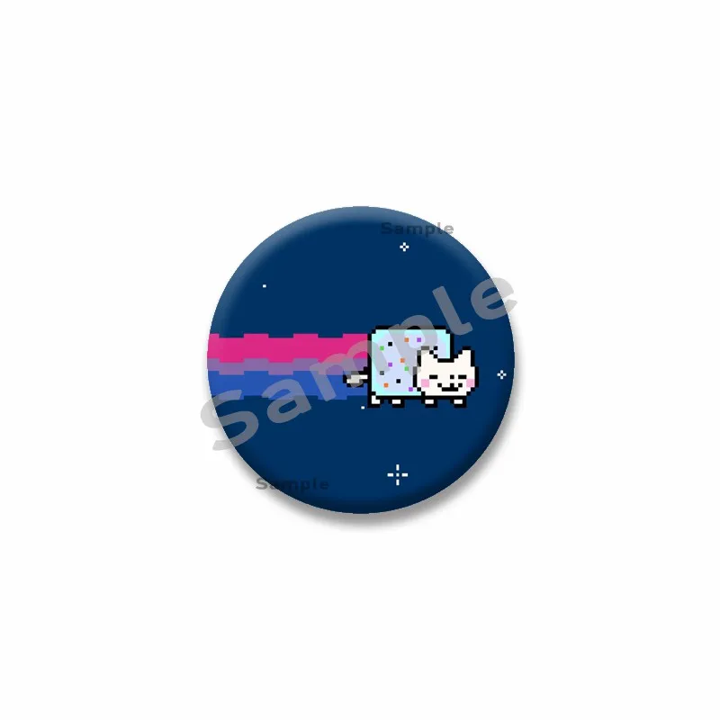 창의적이고 재미있는 고양이 밈 라운드 배지 수제 주석판 동전 브로치 배낭 의류 장신구 핀 장난감 어린이 친구 선물