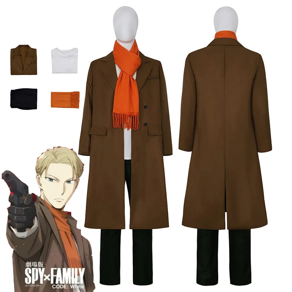 

Male Spy x Family Code: White Loid Forger Cosplay Fantasia Costume Disguise Adult Men Uniform Outfits Halloween Carnival Suit