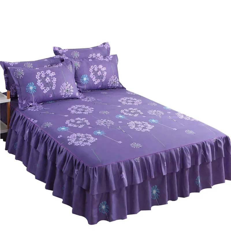 Bed Sheet Lace Skirt Elastic Fitted Double Bedspread Mattress Cover Bedding Elastic King Size Bedsheet