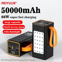50000mah 66w Power Bank Large Capacity Pd20w 20000mah Powerbank Portable Fast Charger External Battery For Iphone Huawei Samsung 1