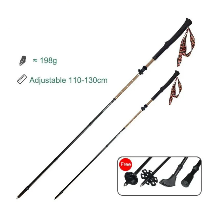 1PCHikingSticksCollapsibleTrailRunningPolesLightweightWalking