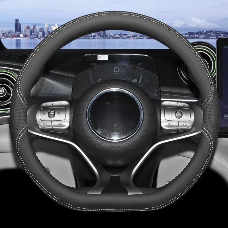 

Suitable For BYD ATTO3 DOLPHIN 2021 2022 2023 Leather Hand-free Sewing Steering Wheel Cover