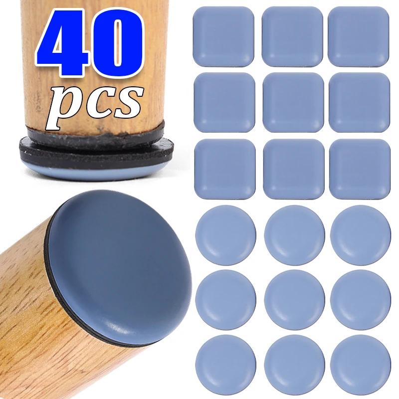 Furniture Leg Slider Pads Anti Scratch Self Adhesive Mat Easy Move Heavy Home Furnitures Anti-abrasion Slider Glides 40/4PCS