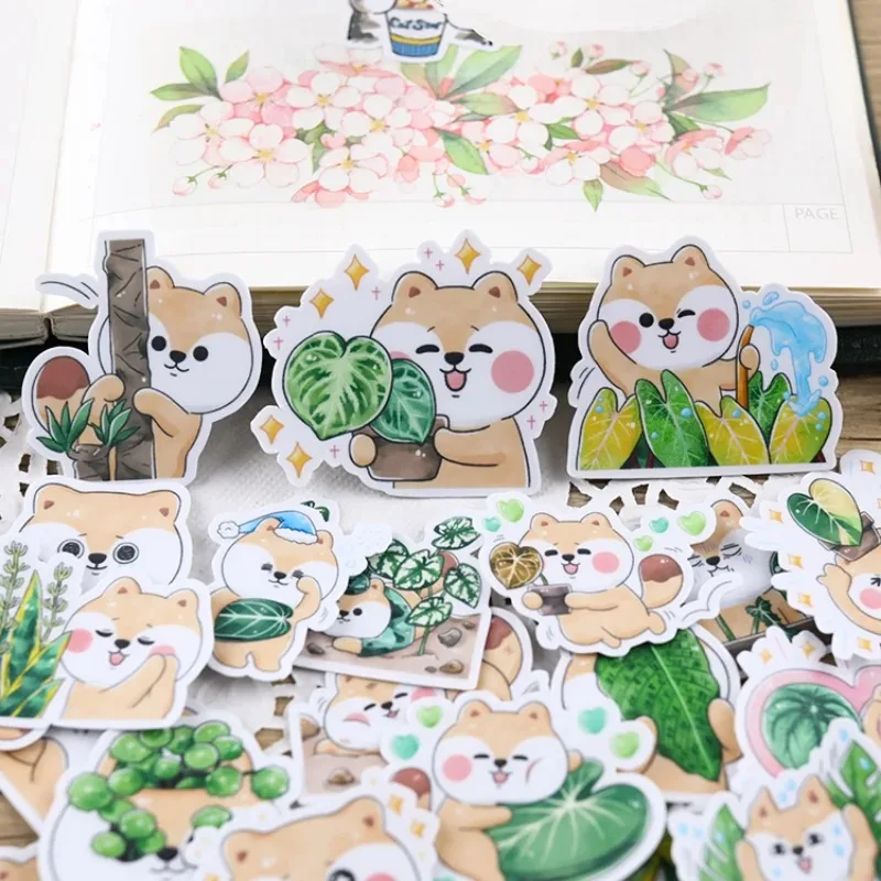 40 stücke Shiba Inu tägliche Artikel Hand Konto Cartoon Aufkleber niedlichen DIY Fotoalbum ins durchscheinende dekorative Material