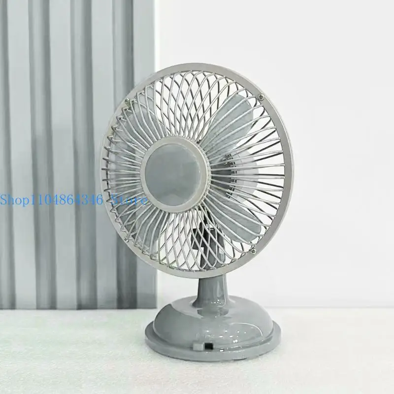 652F 소형 테이블 팬 5.7인치 진동 테이블 팬 2단 USB/AA 배터리 책상 팬
