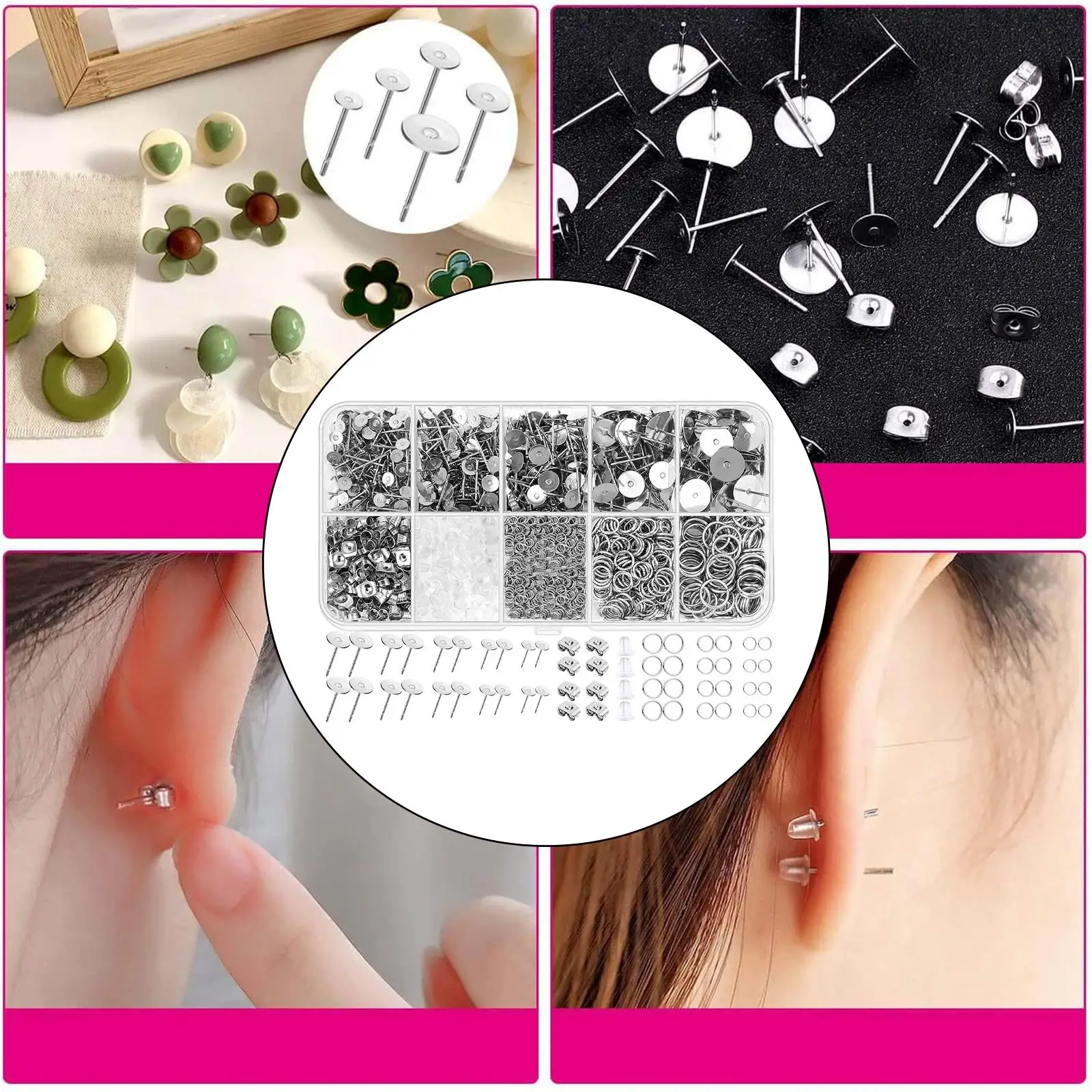 Earring Making Supplies Kit Jewelry Making DIY Earring Posts Jump Rings -  AliExpress