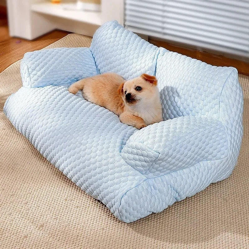 All Seasons Pet Bed Stable Shape Pet Bed Pet Sofa Bed Ice Silk Set for Small Medium Dogs Cats Summer Sleeping Comfort for Furry
