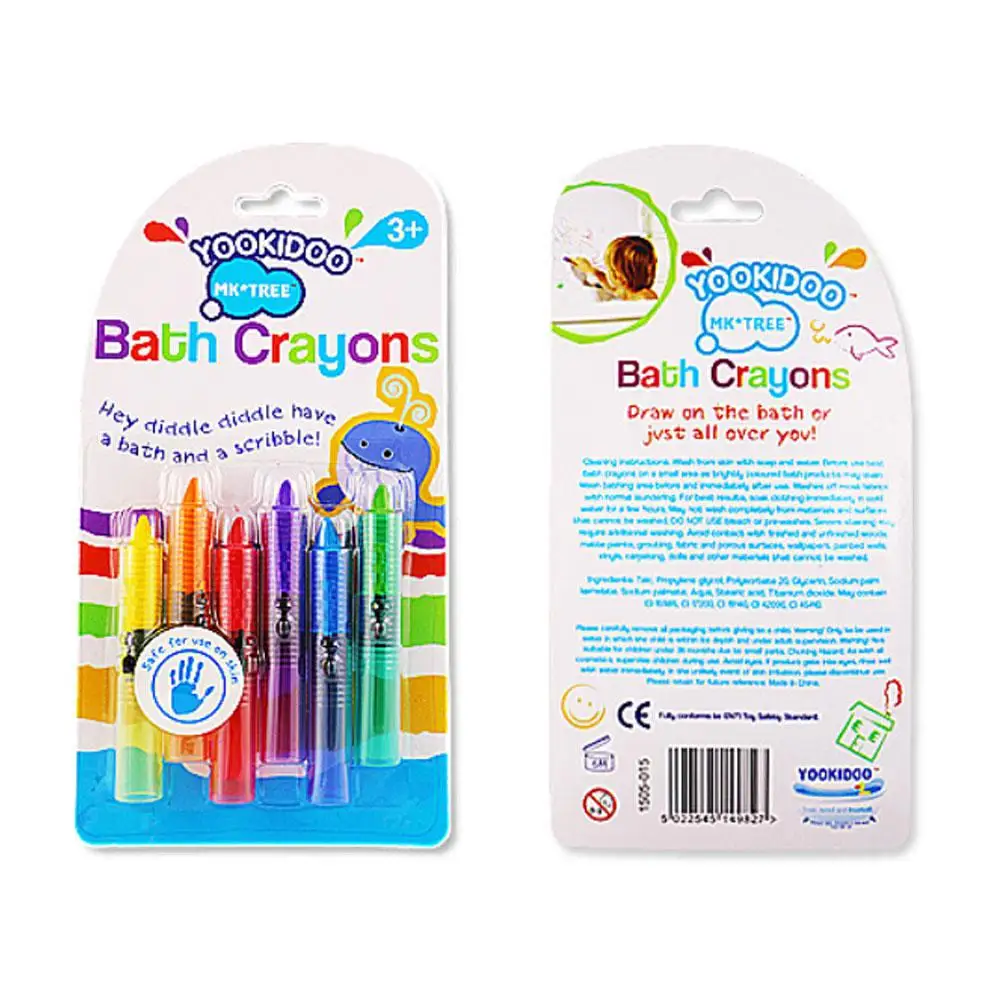 Children's Crayon Suit Non-toxic and Safe Food Color Wax Paintbrush Can Be Wiped   Bath Toys for Kids  Kids Toys 2
