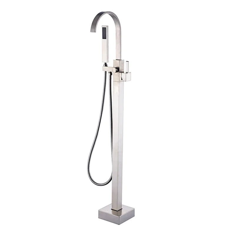 

Tub Mixer Shower Floor Standing Bathtub Faucet with shower hand