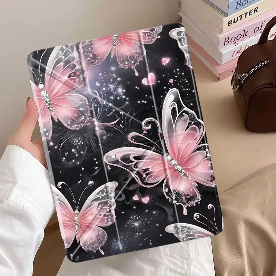 Butterfly Design Tablet Case with Holder and Cover