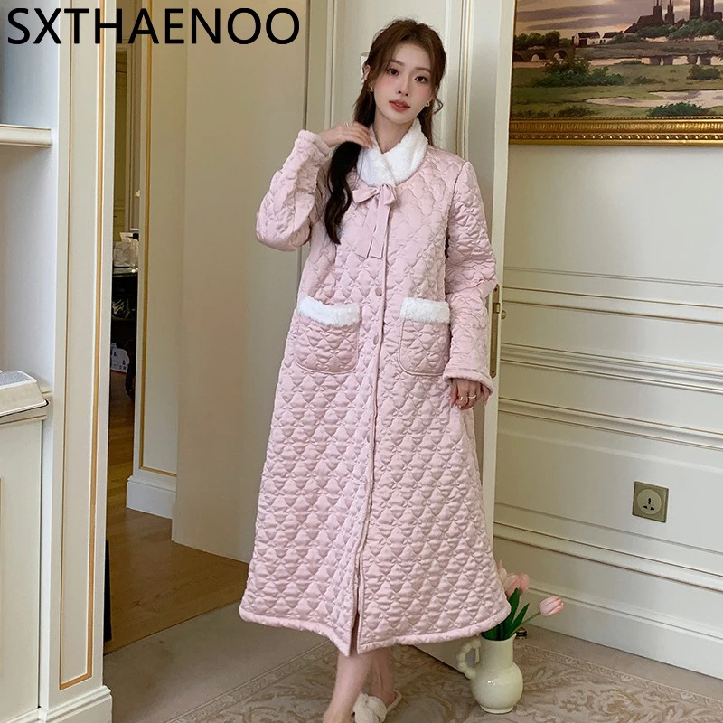 sxthaenoo-women's-fashion-warm-nightgown-satin-loose-nightdress-long-robe-winter-thickened-stand-collar-long-sleeve-nightwear