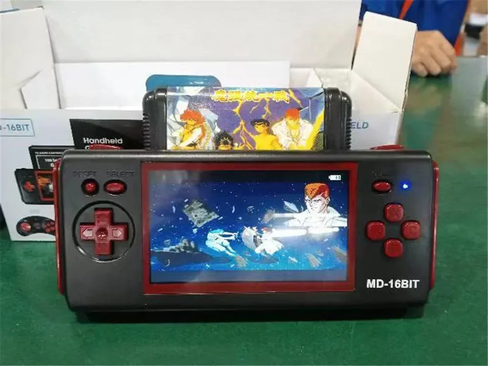 HOT 4.3'' MD 16BIT HDMI TV handheld game Retro game console arcade console 2player wireless have118games support game card