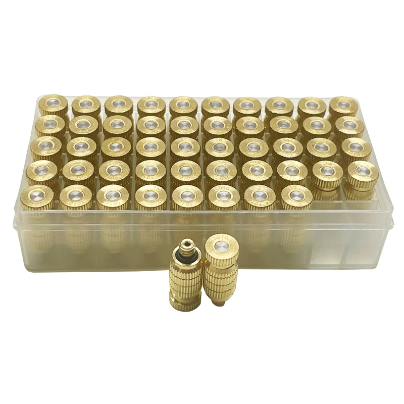 50Pcs 0.1-0.8Mm 안개 냉각 분무기 3/16 수나사 산업용 가습기 노즐 정원 관개 쿨러 피팅