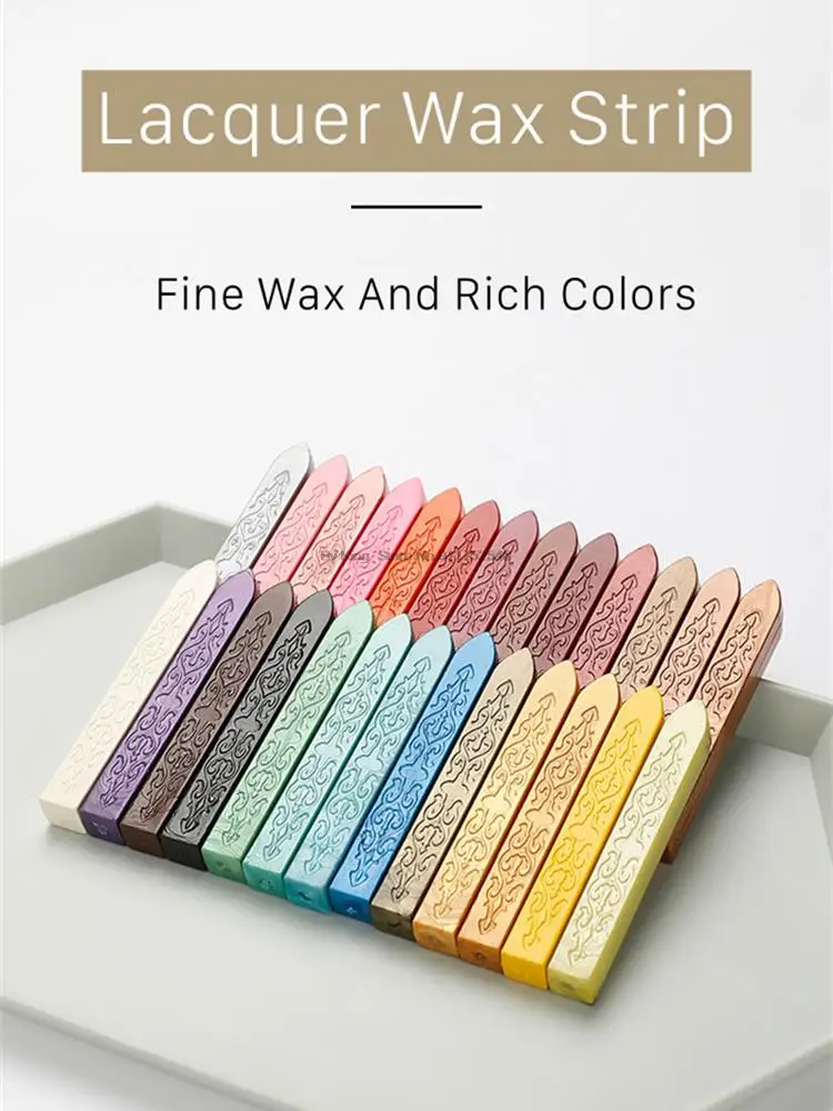 24 Colors Flower Seal Wax DIY Card Invitations Envelope Retro Wax Seal Stamp Wax Seal Magic Arrow Pattern Wax Stick With Wick