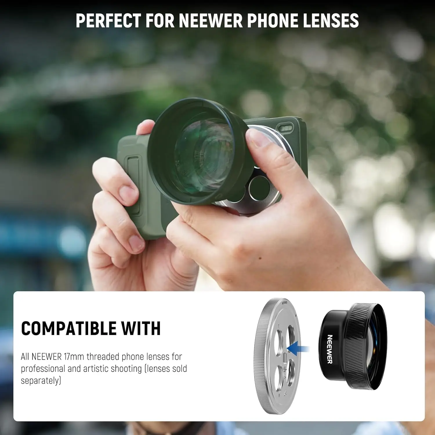 NEEWER Lens Backplate For VIVO X200 Ultra, Aluminum Alloy 17mm