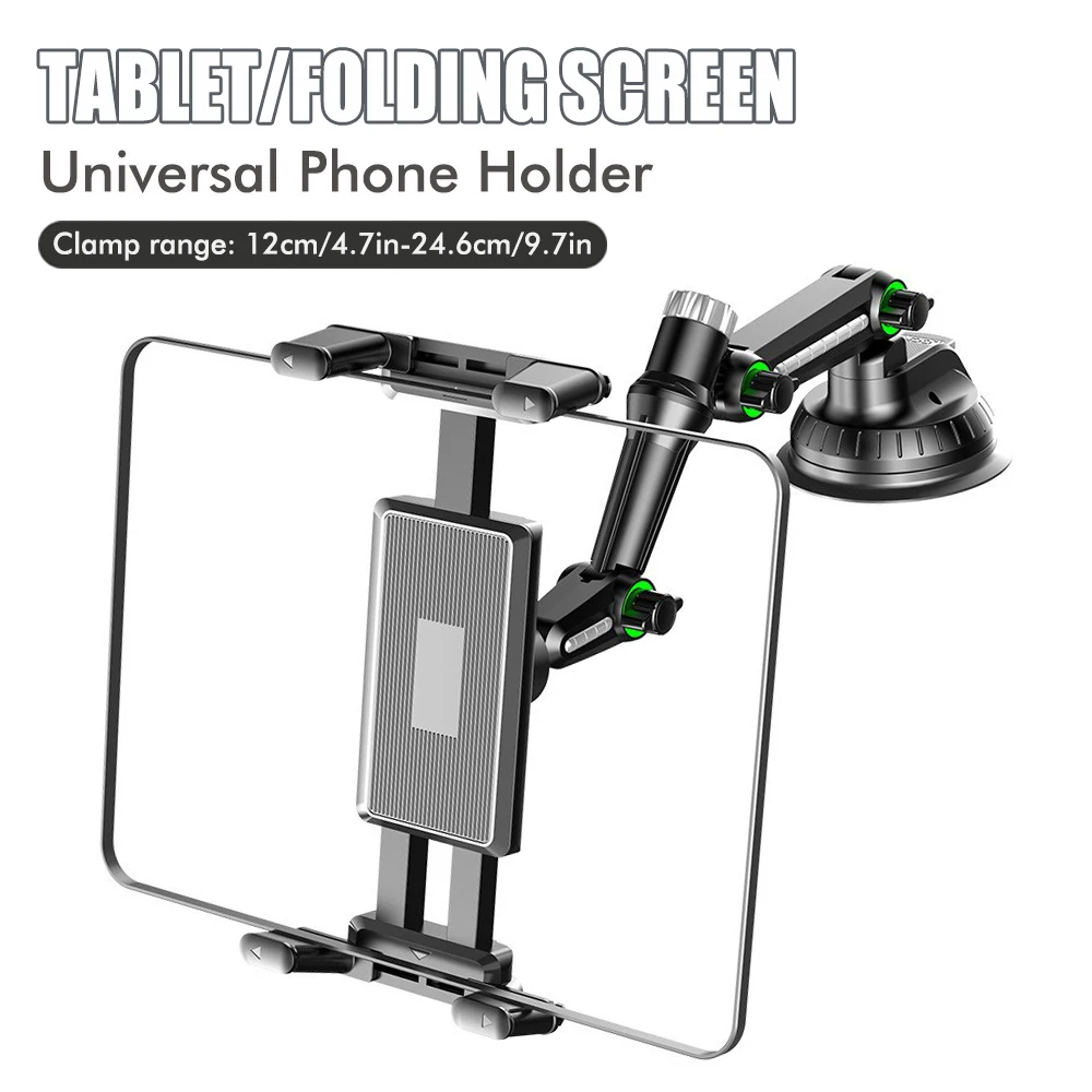 Universal Car Dashboard Tablet and Phone Holder with Suction Mount