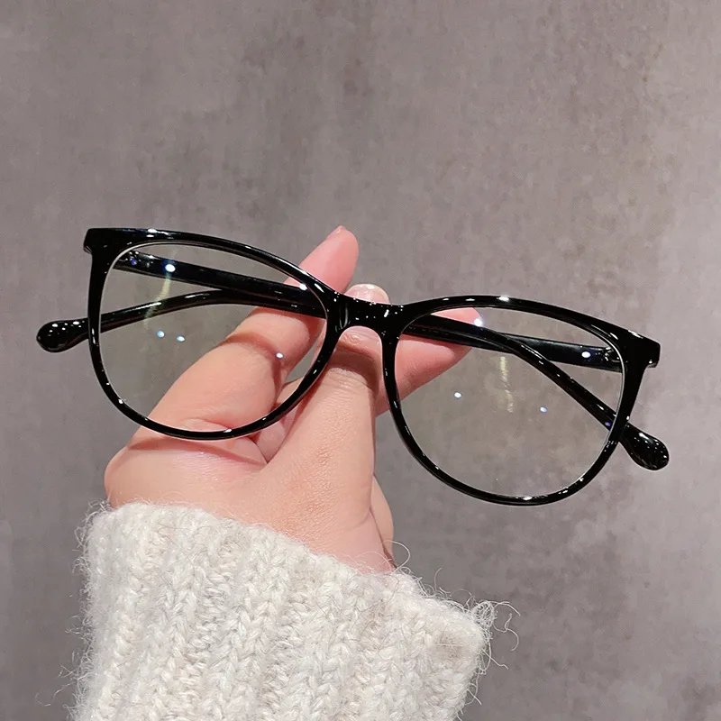 TR90 Anti Blue Light Cat Eye Reading Glasses Women Luxury Optical Computer Eyewear Female Ultralight Double Color Frame Glasses 2