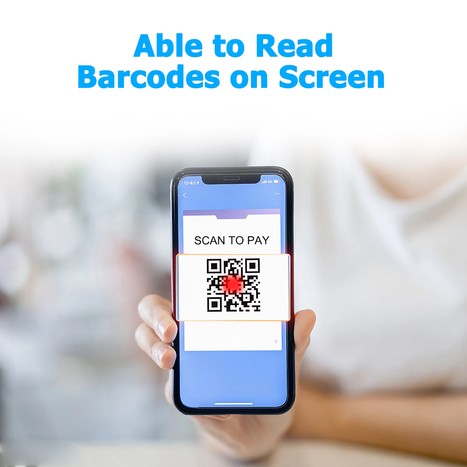 HOLYHAH D80 Bluetooth Wireless 2D Barcode Scanner Pocket QR Bar code Reader PDF417 for Tobacco Garment mobile payment Industry
