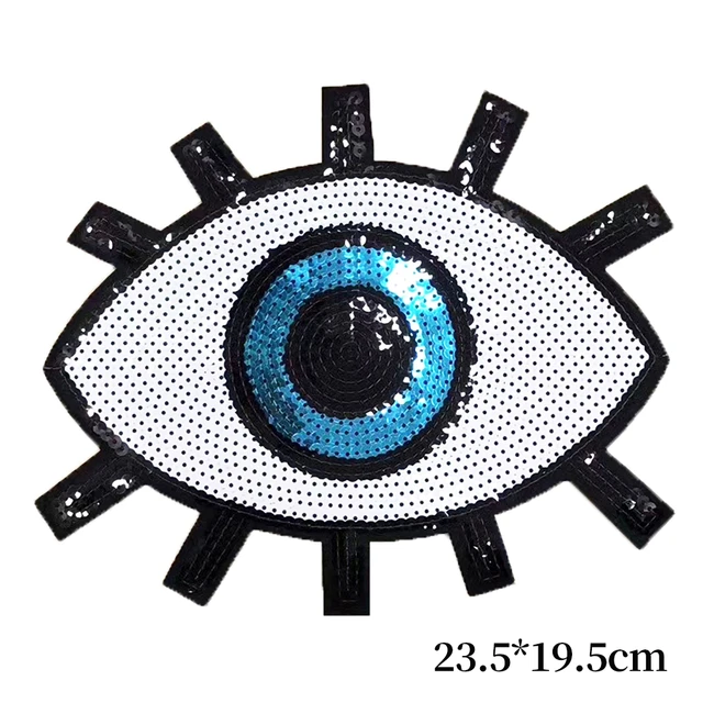  Hand of Evil Eye Patch for Adults - Embroidery Patch Decorative  Sequin Iron on Patches Iron on or Sew on Patches Large Patches for Jackets  - Sequin Patches for Jeans Badge