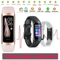 Smart Watch 1.1in AMOLED Screen 30m Waterproof Message Reminder Bluetooth Bracelet Heart Rate Blood Sleep Monitor SmartWristband 1