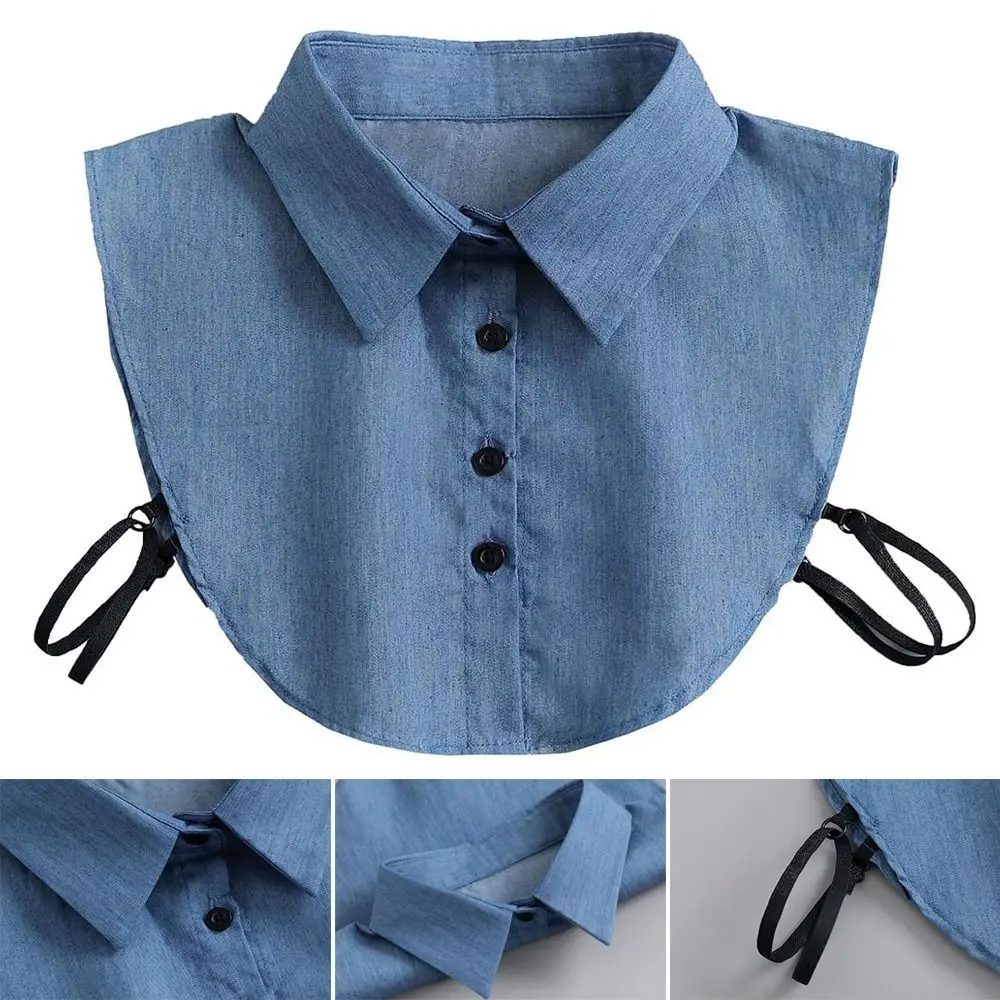 Women Detachable Cotton Shirt Fake Collar Blouse False Collar Clothes Accessories Lapel