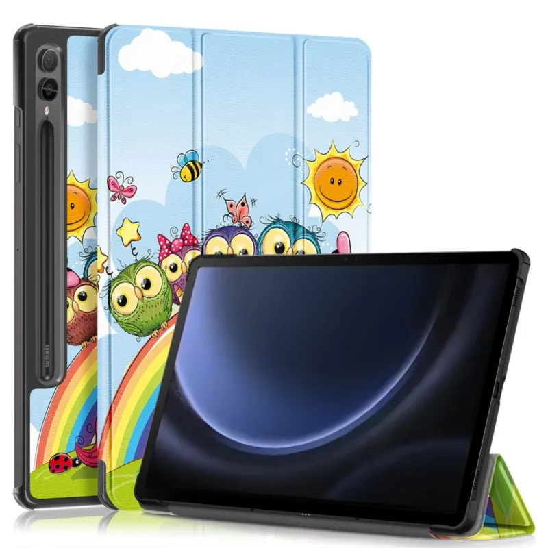 Per Samsung Galaxy Tab S9 Fe Plus Custodia 12.4 Inach Trifold Supporto Magnetico In Pelle Hard Smart Cover Con Slot Per Penna