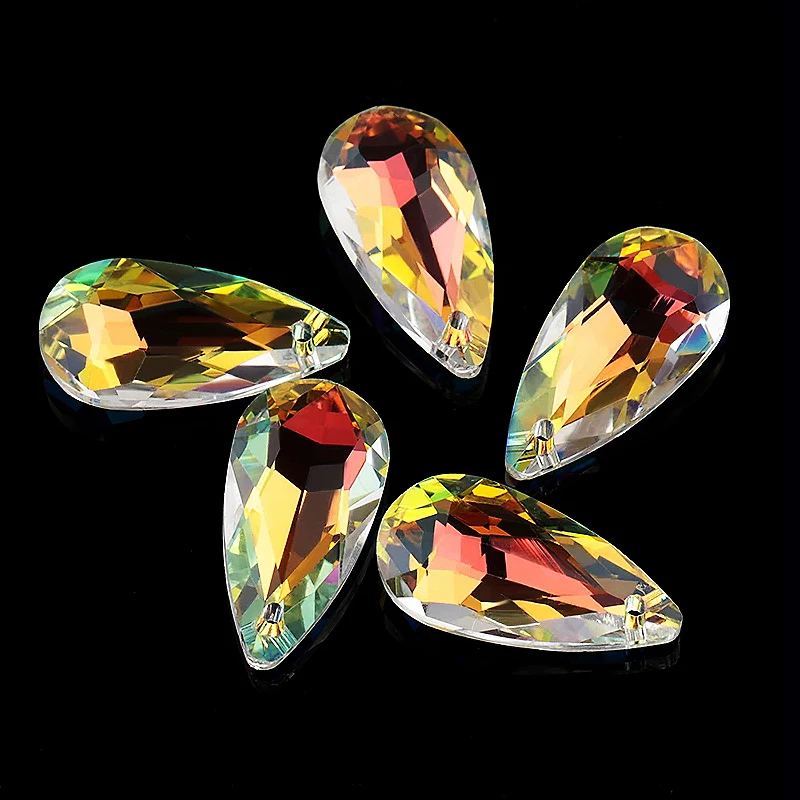 Tear Drop Beads Crystal Glass Tear Drop Crystal Beads Sizes 10pcs Tear Drop Beads Crystal Glass Tear Drop Crystal Beads Sizes 10pcs