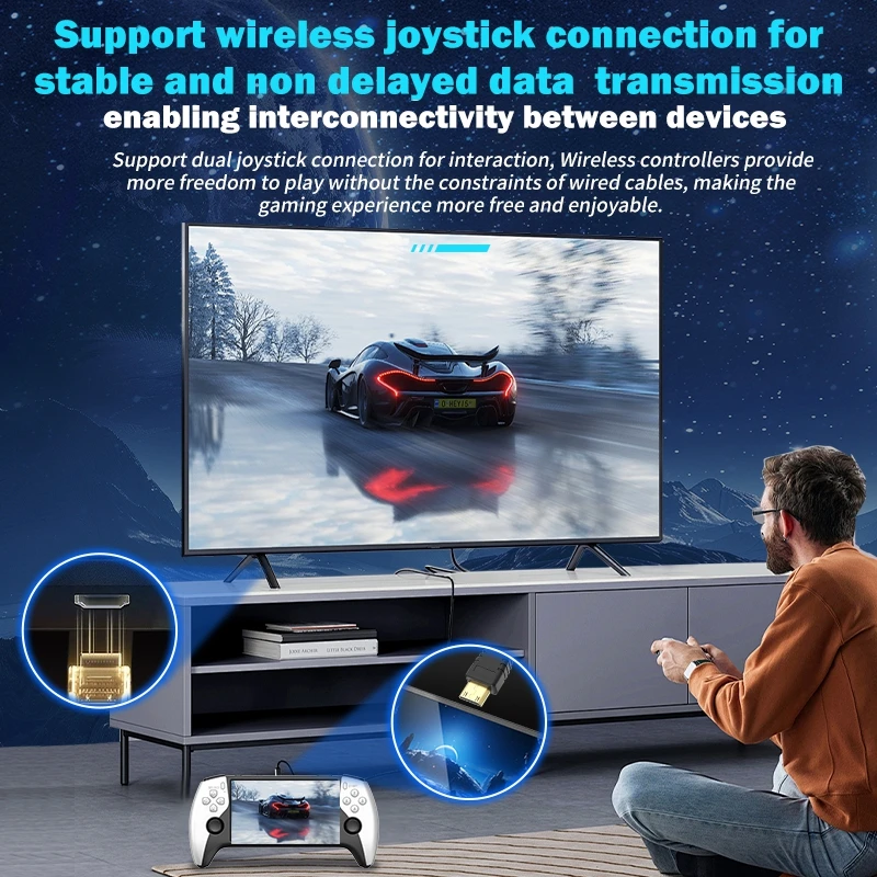 SF3500 Retro Handheld Video Game Console Linux System 5.0 Inch 854*480 IPS Screen 3000mAh Portable Pocket Video Player Games