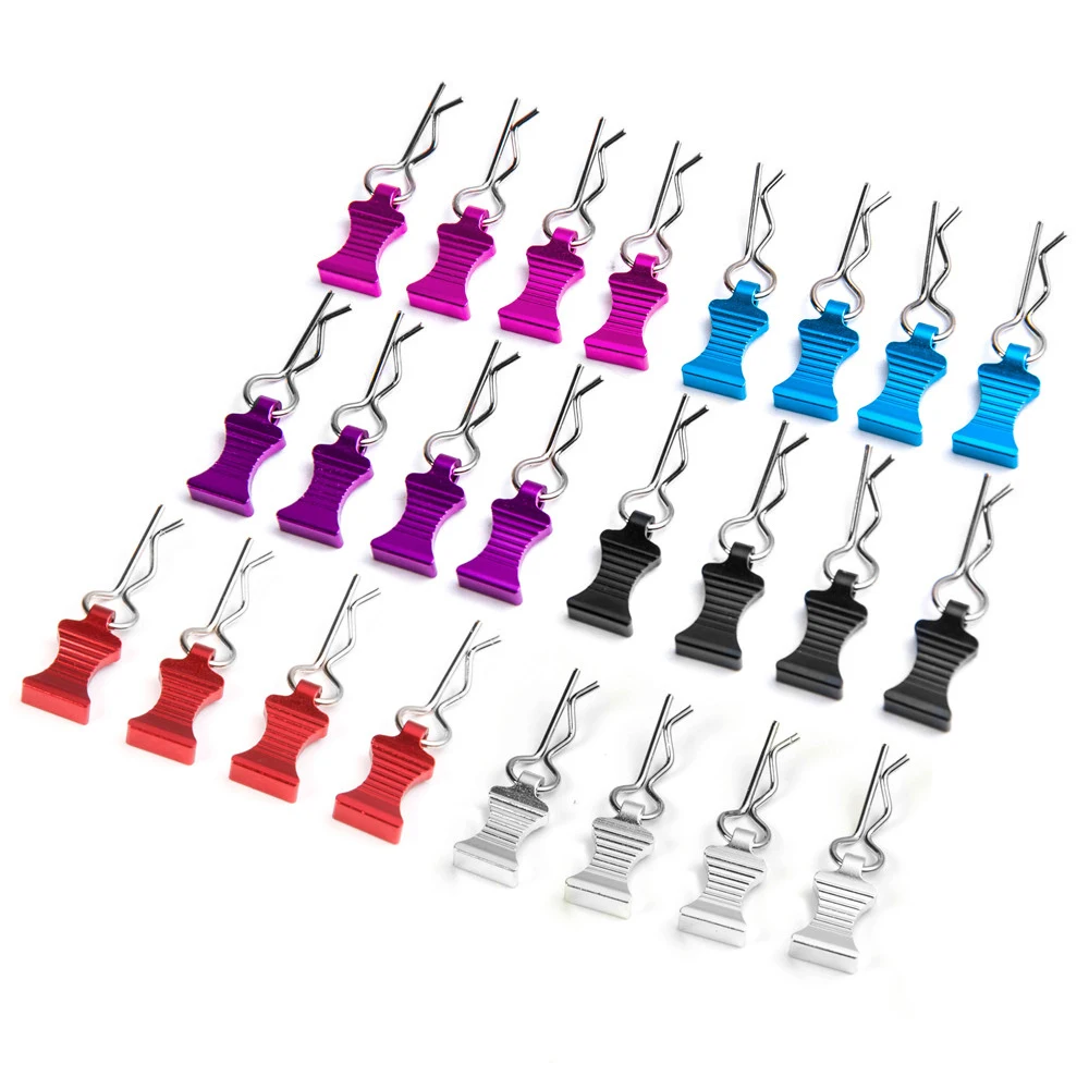 AXSPEED 4Pcs Metall R-typ Auto Shell Körper Feste Clips Pin mit Tab für 1/5 1/6 1/8 1/10 1/12 1/18 1/24 RC Auto Werkzeuge Teile – Detail 3