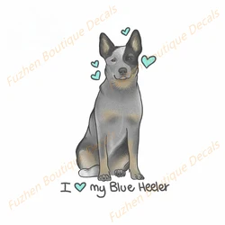 Fuzhen – autocollants pour pare brise, accessoires extérieurs, australie, bétail, chien, bleu, moto, voiture, dessin animé 