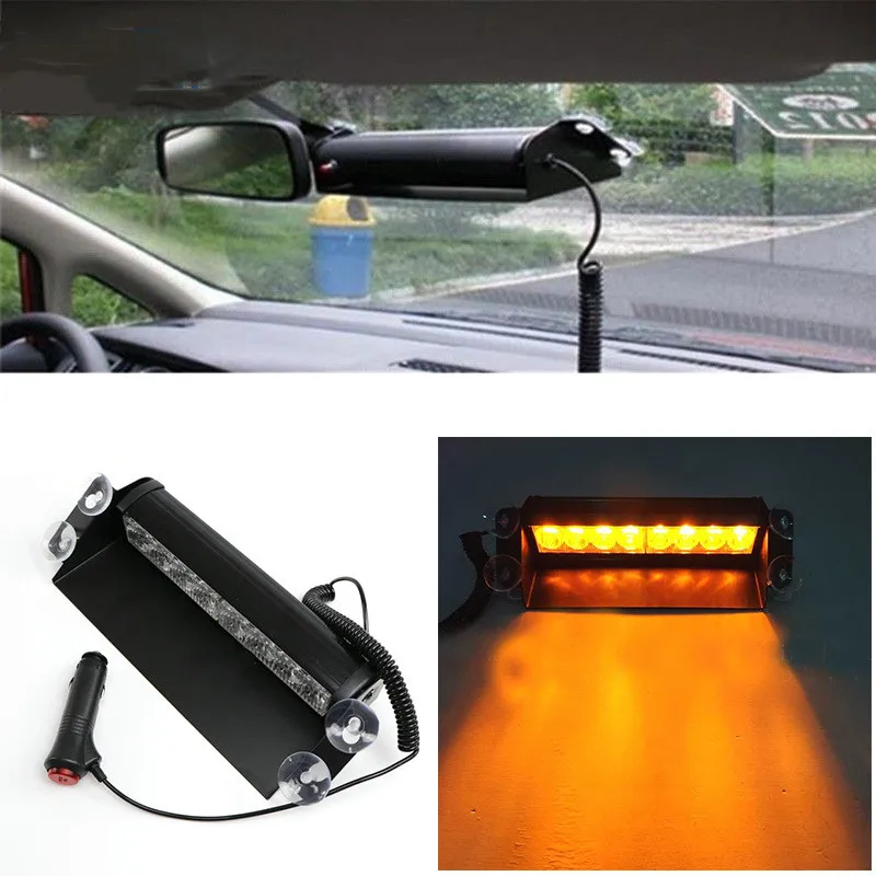 LED Car Strobe Light Red Blue Police Warning Light